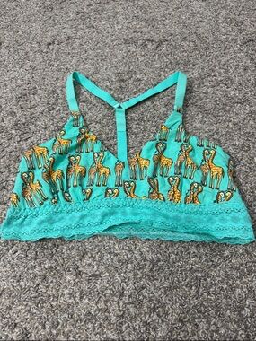 MeUndies Wireless Bralette Giraffe Racerback Lace